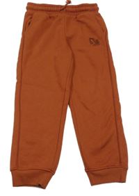 Hnědé tepláky s výšivkou Primark