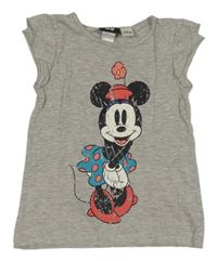 Sivé melírované tričko s Minnie H&M