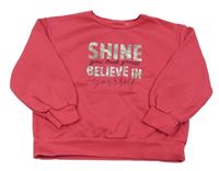 Malinová mikina s nápisom LC Waikiki