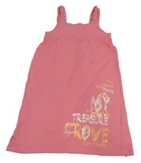 Ružové bavlnené šaty s nápisom Tom Tailor