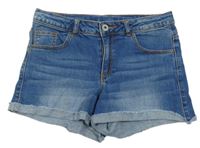 Modré riflové kraťasy Zara