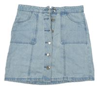 Svetlomodrá rifľová prepínaci sukňa Denim Co.