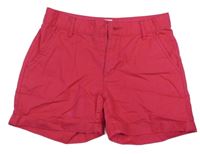 Fuchsiové plátenné chino kraťasy GAP