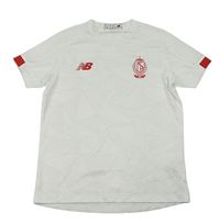 Biele športové funkčné tričko s  s logom New Balance