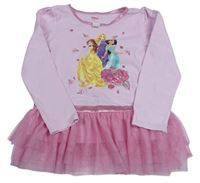 Růžová tunika s princeznami a tylem Disney