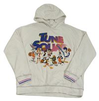 Biela mikina so Space Jam a kapucňou M&S