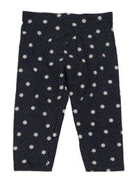 Tmavomodré crop bodkovaná é legíny s kvítky Primark