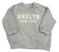 Sivá melírovaná mikina s nápisom H&M