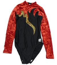 Čierno-červené cvičobné body so zamatovymi rukávy