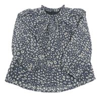 Tmavosivá vzorovaná šifónová blúzka George