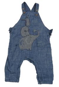 Modré lehké riflové podšité laclové kalhoty se zvířaty Next