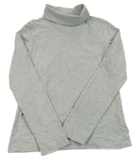 Šedé melírované triko s rolákem 