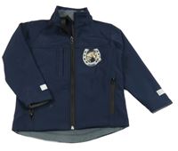 Tmavomodrá sofhshellová bunda s koněm RESULT