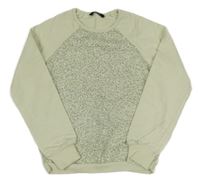 Svetlozelená flitrová ľahká mikina George