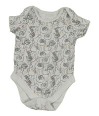 Bielo-sivé vzorované body s labuťami  George