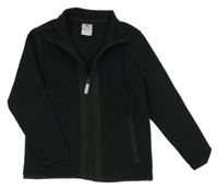 Čierna fleecová funkčná prepínaci mikina Crane