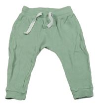 Zelené rebrované tepláky