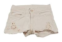 Světlerůžové riflové kraťasy s madeirou H&M