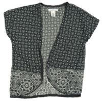 Antracitový vzorovaný šifónový cardigan H&M