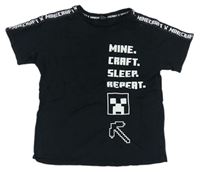 Čierne tričko s nápisem - Minecraft George