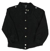 Černá šusťáková crop podzimní bunda H&M