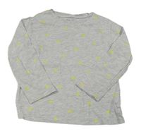 Sivé melírované tričko s hviezdami H&M