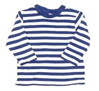 Bílo-tmavomodré pruhované triko M&S