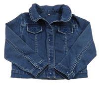 Tmavomodrá rifľová tepláková bunda M&S