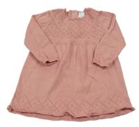 Ružové vzorované svetrové šaty C&A