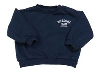 Tmavomodrá mikina s nápisom F&F