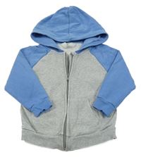 Světlemodro-sivá prepínaci mikina s kapucňou H&M