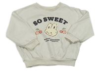 Béžová oversize mikina s králikom a třešněmi George