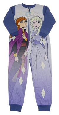 Nové - Modro-lila fleecový overal - Frozen