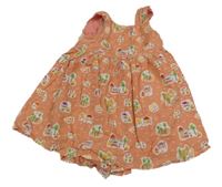 Růžové lehké šaty s obrázky M&S