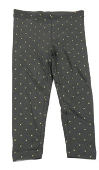 Antracitové zateplené legíny so srdiečkami C&A