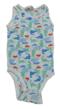 Bielo-farebné body s diny a autami Kuniboo