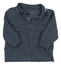 Tmavomodré melírované polo tričko Matalan