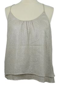 Dámský stříbrný vzorovaný top H&M