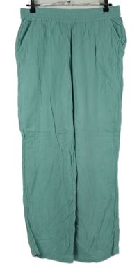 Dámské světlemodré mušelínové volné kalhoty Peacocks 