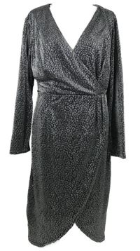 Dámske strieborné vzorované midi šaty F&F