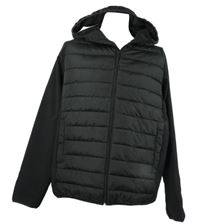 Nové - Pánska čierna softshellovo/šusťáková bunda s kapucňou Primark