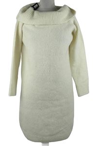 Nové - Dámská smetanová svetrová tunika s komínovým límcem Primark