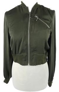 Dámská khaki lehká crop bunda H&M