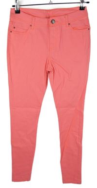 Dámské neonově růžové skinny rifle Denim 