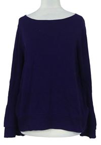 Dámsky fialový sveter s rozšířenými rukávy Roman