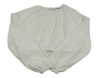 Biela crop mikina Shein