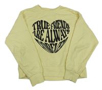 Žlutá oversize mikina s nápisem Zara