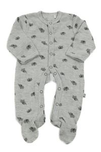 Svetlosivý rebrovaný overal so slonmi Liegelind