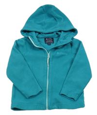 Tyrkysová fleecová prepínaci funkčná mikina a kapucňou Mountain Warehouse