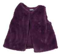 Fialová kožešinová podšitá vesta Next